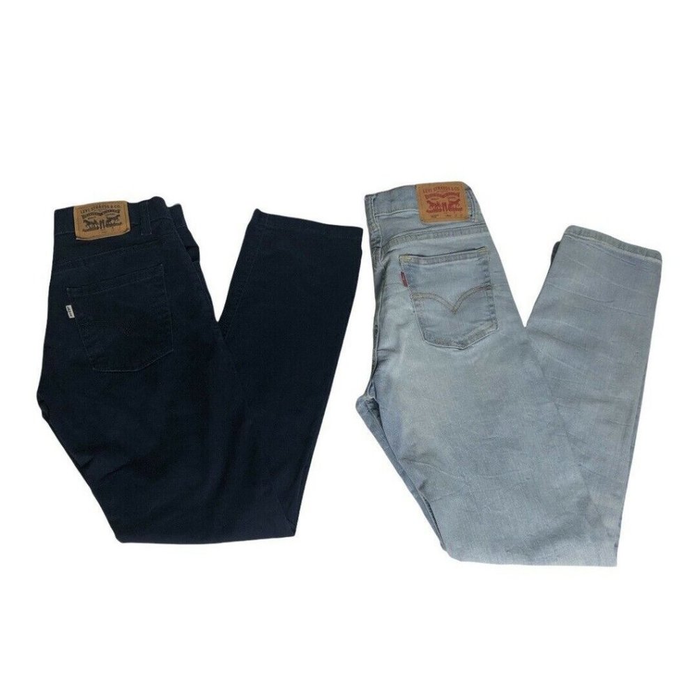 Lot of 2 Levi's Jeans 502 Regular Taper 511 Slim Boy’s Size 14 Reg 27 x 27
